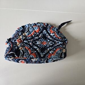 Vera Bradley Blue and Red Patterned Cosmetic Bag